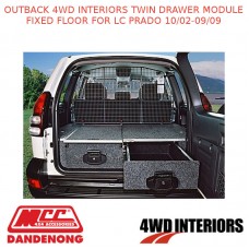 OUTBACK 4WD INTERIORS TWIN DRAWER MODULE FIXED FLOOR FOR LC PRADO 10/02-09/09